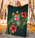 Fiji Polynesian Premium Blanket - Green Turtle Hibiscus - Polynesian Pride