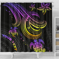 Polynesian Custom Personalised Shower Curtain - Pink Turtle - Polynesian Pride