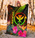 Polynesian Hawaii Kanaka Maoli Polynesian Premium Blanket - Hibiscus and Banana Leaves - Polynesian Pride