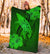 Hawaii Whale Swim Poly Green Premium Blanket - Polynesian Pride