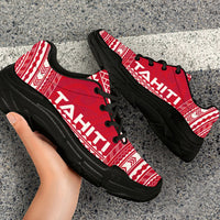 Tahiti Chunky Sneakers - Polynesian Chief Flag Version - Polynesian Pride