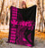 Hawaii Map Kanaka Polynesian Hula Girl Premium Blanket - Pink - Polynesian Pride