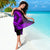 Guam Sarong - Hibiscus and Wave Purple - Polynesian Pride