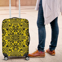 Polynesian Kakau Turtle Yellow Luggage Covers - Polynesian Pride