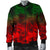 Polynesian Men's Bomber Jacket - Red Hibiscus Patterns - Polynesian Pride