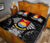 Kiribati Polynesian Quilt Bed Set Hibiscus Gray - Polynesian Pride