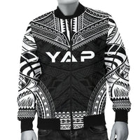 Yap Polynesian Chief Men's Bomber Jacket - Black Version - Polynesian Pride