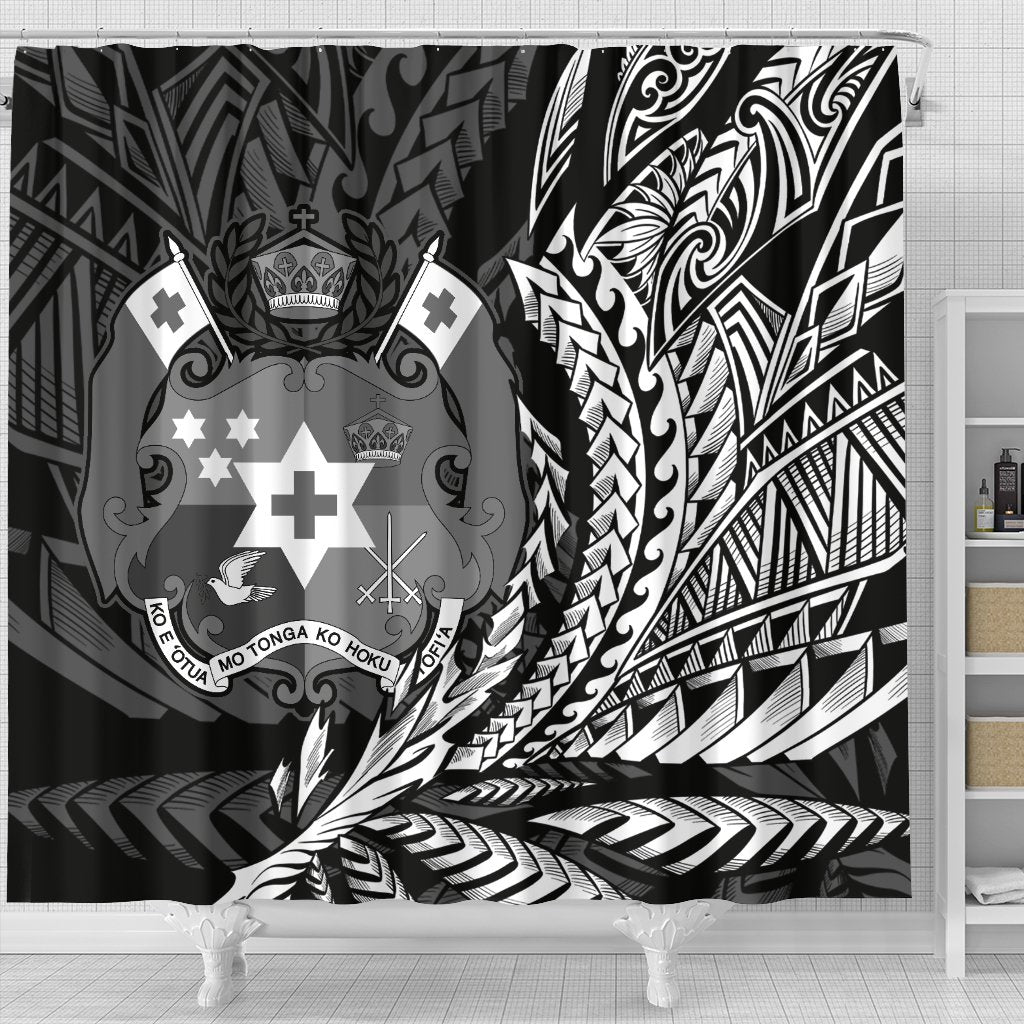 Tonga Shower Curtains - Wings Style - Polynesian Pride