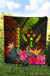 Kosrae Polynesian Premium Quilt - Hibiscus and Banana Leaves - Polynesian Pride