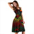 Papua New Guinea Polynesian Midi Dress - Turtle Hibiscus Reggae - Polynesian Pride