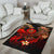 Tahiti Polynesian Area Rug - Plumeria Flowers And Waves - Polynesian Pride