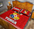 Tonga Quilt Bed Set - Tonga Coat Of Arms Red Version - Polynesian Pride