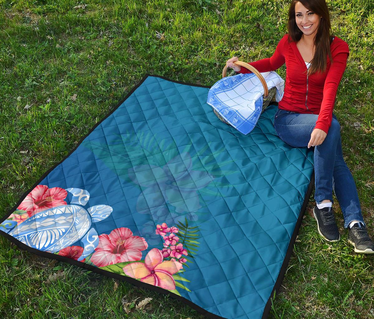 Polynesian Turtle Premium Quilt - Polynesian Pride
