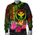 Polynesian Hawaii Kanaka Maoli Polynesian Men's Bomber Jacket - Hibiscus and Banana Leaves - Polynesian Pride