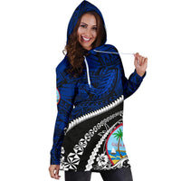 Guam Women'S Hoodie Dress Polynesian Shark Tattoo - Polynesian Pride