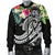 Polynesian Hawaii Men's Bomber Jacket - Summer Plumeria (Black) - Polynesian Pride