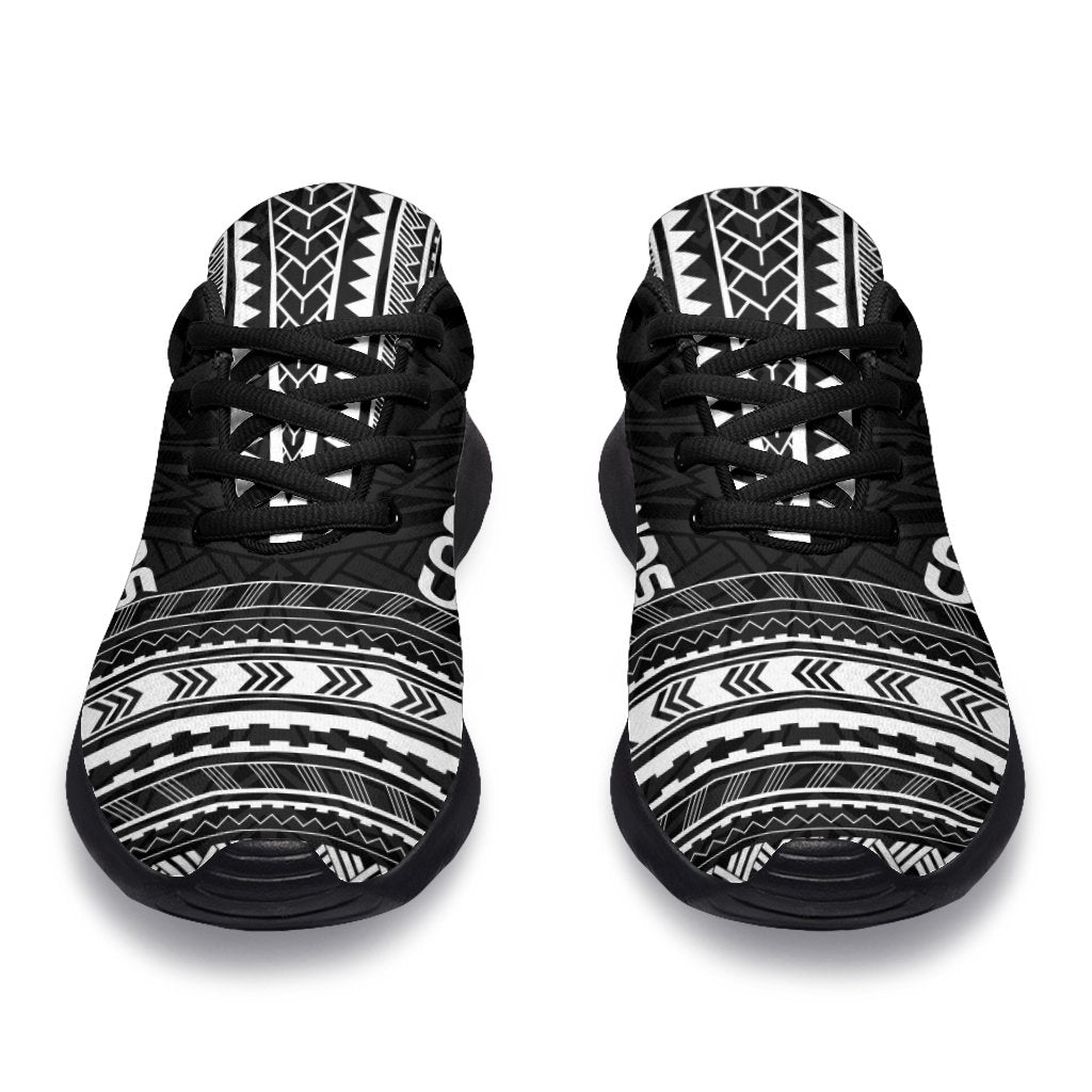 Cook Islands Sporty Sneakers - Polynesian Chief Black Version - Polynesian Pride