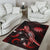 Nauru Polynesian Area Rugs - Turtle With Blooming Hibiscus Red - Polynesian Pride