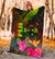 Fiji Polynesian Premium Blanket - Hibiscus and Banana Leaves - Polynesian Pride