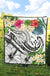 Kosrae Polynesian Premium Quilt - Summer Plumeria (White) - Polynesian Pride