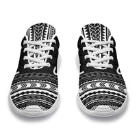 Northern Mariana Islands Sporty Sneakers - Polynesian Chief Black Version - Polynesian Pride