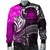 Samoa Men's Bomber Jacket - Samoa Seal Wave Style (Pink) - Polynesian Pride