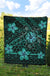 Hawaii Mix Polynesian Turtle Plumeria Premium Quilt - AH - Nick Style - Turquoise - Polynesian Pride