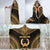 Pohnpei Polynesian Chief Hooded Blanket - Gold Version - Polynesian Pride