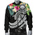 FSM Polynesian Men's Bomber Jacket - Summer Plumeria (Black) - Polynesian Pride