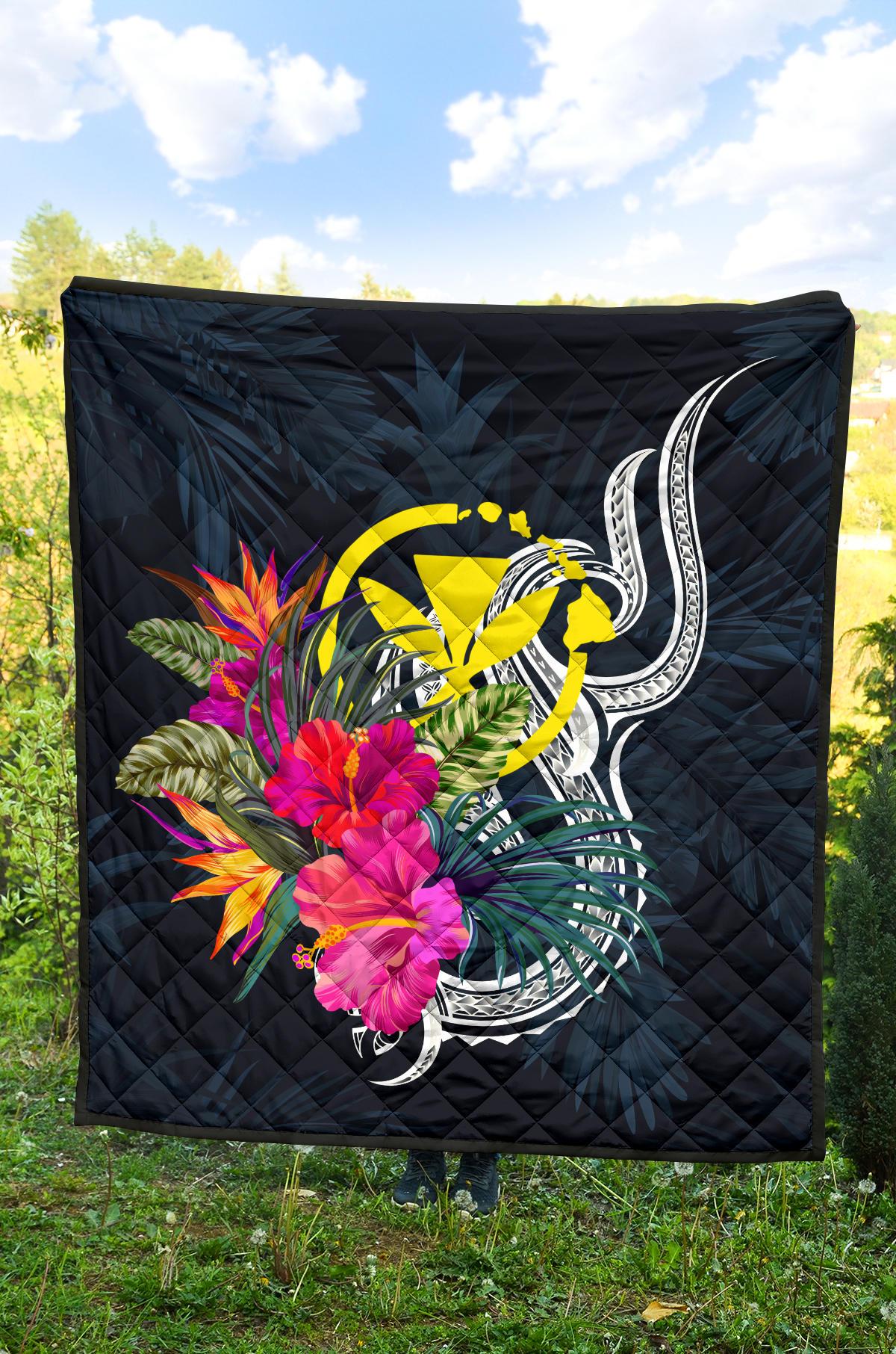 Hawaii Polynesian Premium Quilt - Tropical Flower - Polynesian Pride