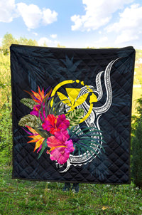 Hawaii Polynesian Premium Quilt - Tropical Flower - Polynesian Pride