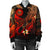 Tahiti Polynesian Bomber Jacket - Plumeria Flowers And Waves - Polynesian Pride