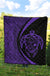 Hawaii Turtle Map Polynesian Premium Quilt - Purple - Circle Style - Polynesian Pride
