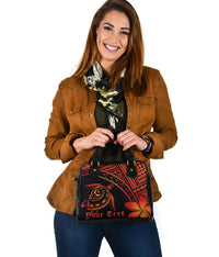 Personalized - Hawaiian Turtle Plumeria Shoulder Handbag AH - Polynesian Pride