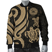 American Samoa Bomber Jacket - Gold Tentacle Turtle - Polynesian Pride