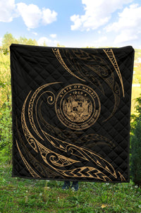 Hawaii Premium Quilt - Gold - Frida Style - Polynesian Pride
