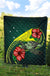 Tokelau Polynesian Premium Quilt - Green Turtle Hibiscus - Polynesian Pride