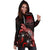 Tuvalu Polynesian Hoodie Dress - Turtle With Blooming Hibiscus Red - Polynesian Pride