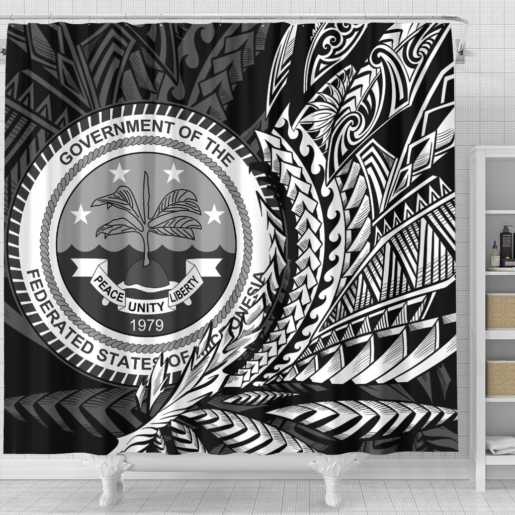 Federated States of Micronesia Shower Curtains - Wings Style - Polynesian Pride