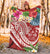 Fiji Polynesian Premium Blanket - Summer Plumeria (Red) - Polynesian Pride