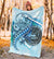 American Samoa Premium Blanket - Polynesian Turtle Under The Sea - Polynesian Pride