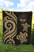 Marshall Islands Premium Quilt - Gold Tentacle Turtle Crest - Polynesian Pride