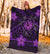 Hawaii Mix Polynesian Turtle Plumeria Premium Blanket - AH - Nick Style - Purple - Polynesian Pride