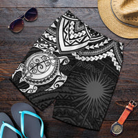 Marshall Islands Polynesian Shorts (Men) - White Turtle - Polynesian Pride