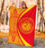 Hawaii Premium Blanket Coat Of Arms Polynesian - Circle Style Red And Yellow - Polynesian Pride