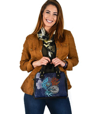 American Samoa Polynesian Shoulder Handbag - Blue Polynesian Eagle - Polynesian Pride