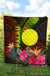 Palau Polynesian Premium Quilt - Hibiscus and Banana Leaves - Polynesian Pride