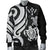 Kosrae Micronesian Men Bomber Jacket - White Tentacle Turtle - Polynesian Pride