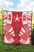Austral Islands Premium Quilt - Austral Islands Flag Polynesian White Tattoo (Red) - Polynesian Pride