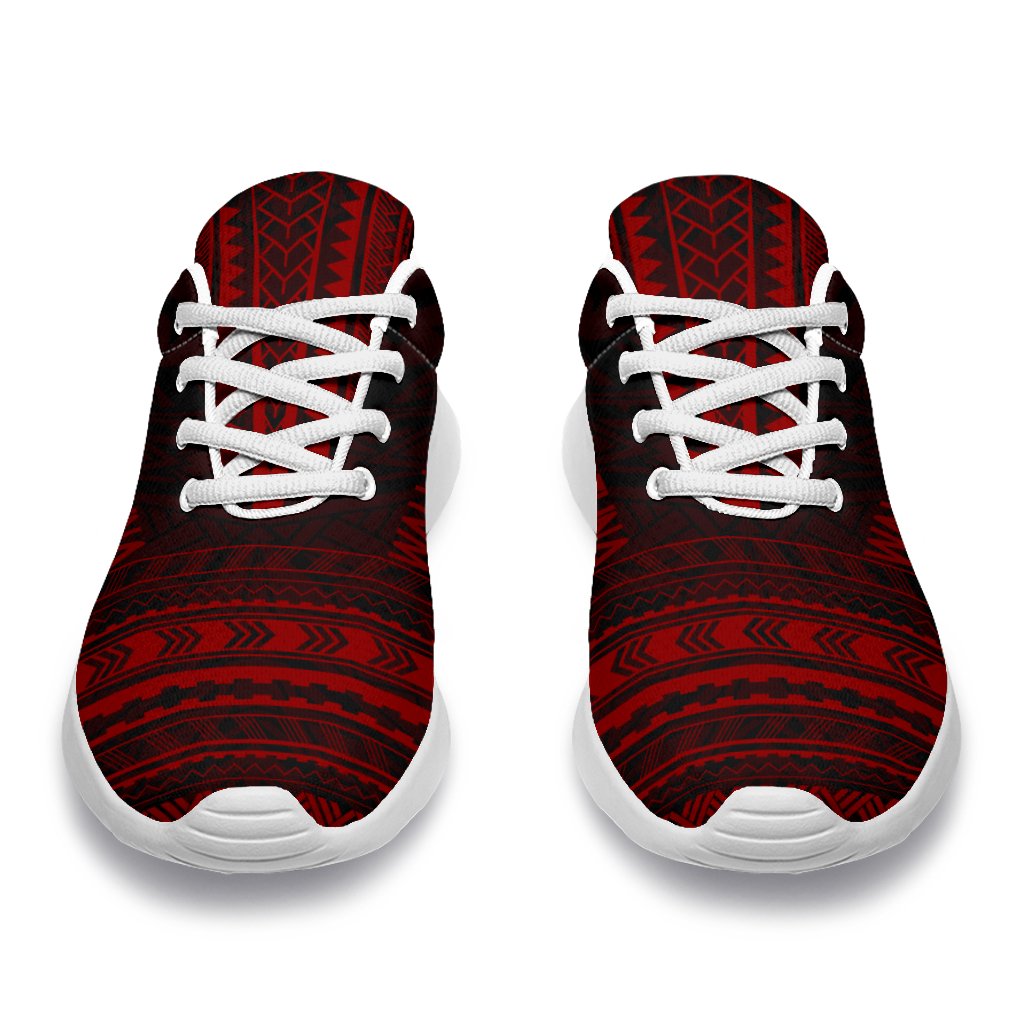 Wallis And Futuna Sporty Sneakers - Polynesian Chief Red Version - Polynesian Pride